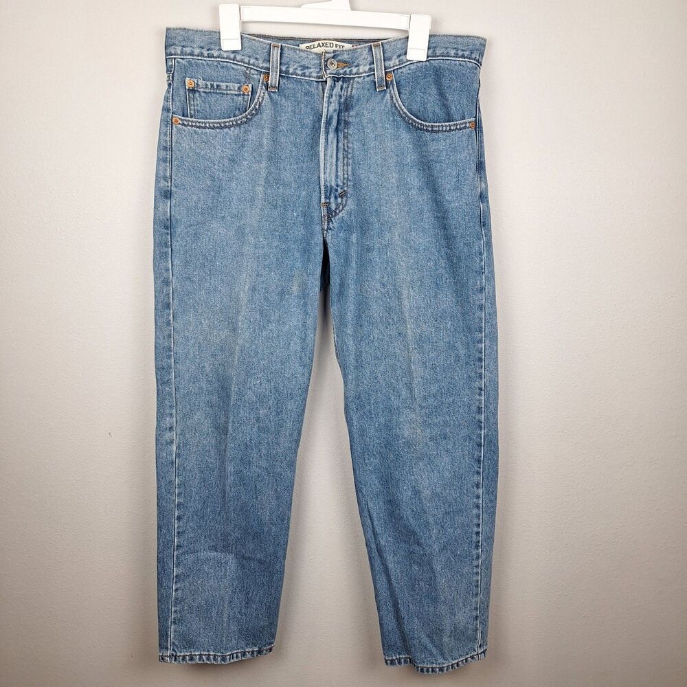 Levis Jeans Mens 34x30 Blue 550 Relaxed Fit Tapered Leg Stretch Denim Pants